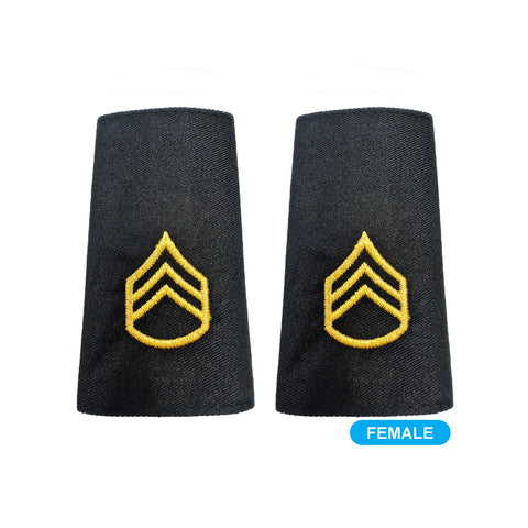 E6 Staff Sergeant Shoulder Marks - Small-Female - Insignia Depot