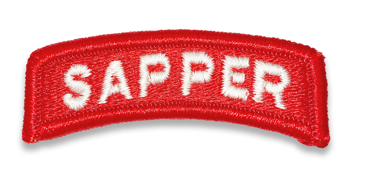 Sapper Red and White Tab | Insignia Depot