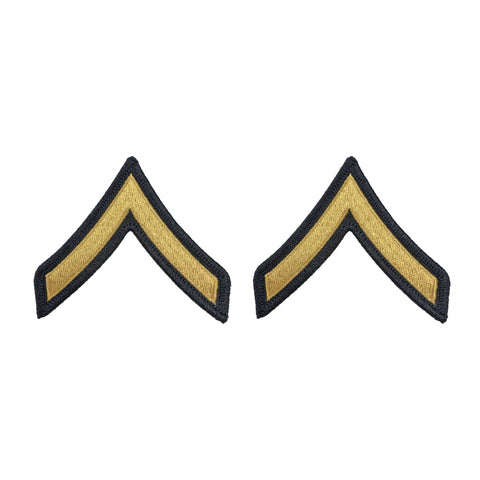 E2 Private Gold on Blue Sew-on - Large-Male - Insignia Depot