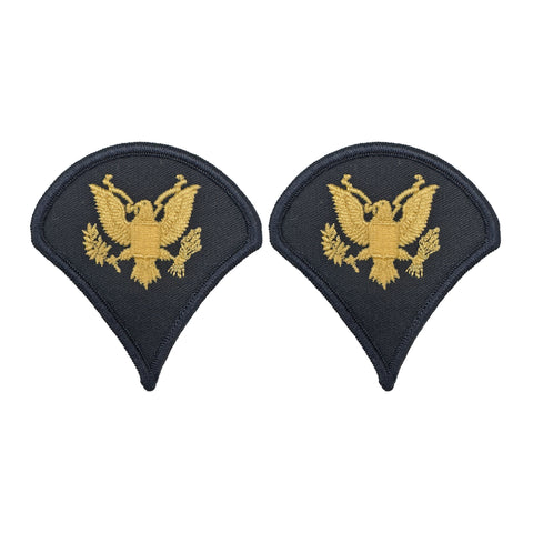 E4 Specialist Gold on Blue Sew-on - Large-Male - Insignia Depot