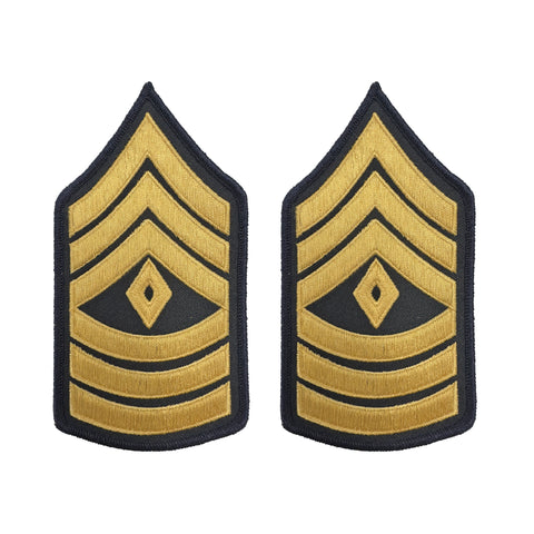 E8 First Sergeant Gold on Blue Sew-on - Large-Male - Insignia Depot