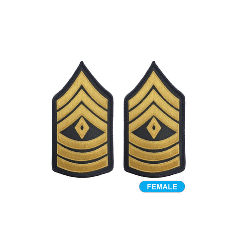 E8 First Sergeant Gold on Blue Sew-on - Small-Female - Insignia Depot