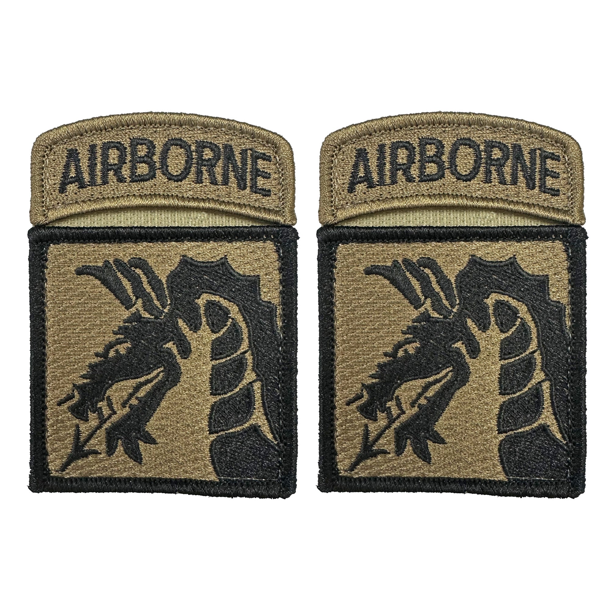 18th Airborne OCP Patch with Hook Fastener and Airborne Tab (pair) - Insignia Depot