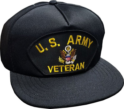 US Army Vet Black Cap w- adjustable strap - Insignia Depot