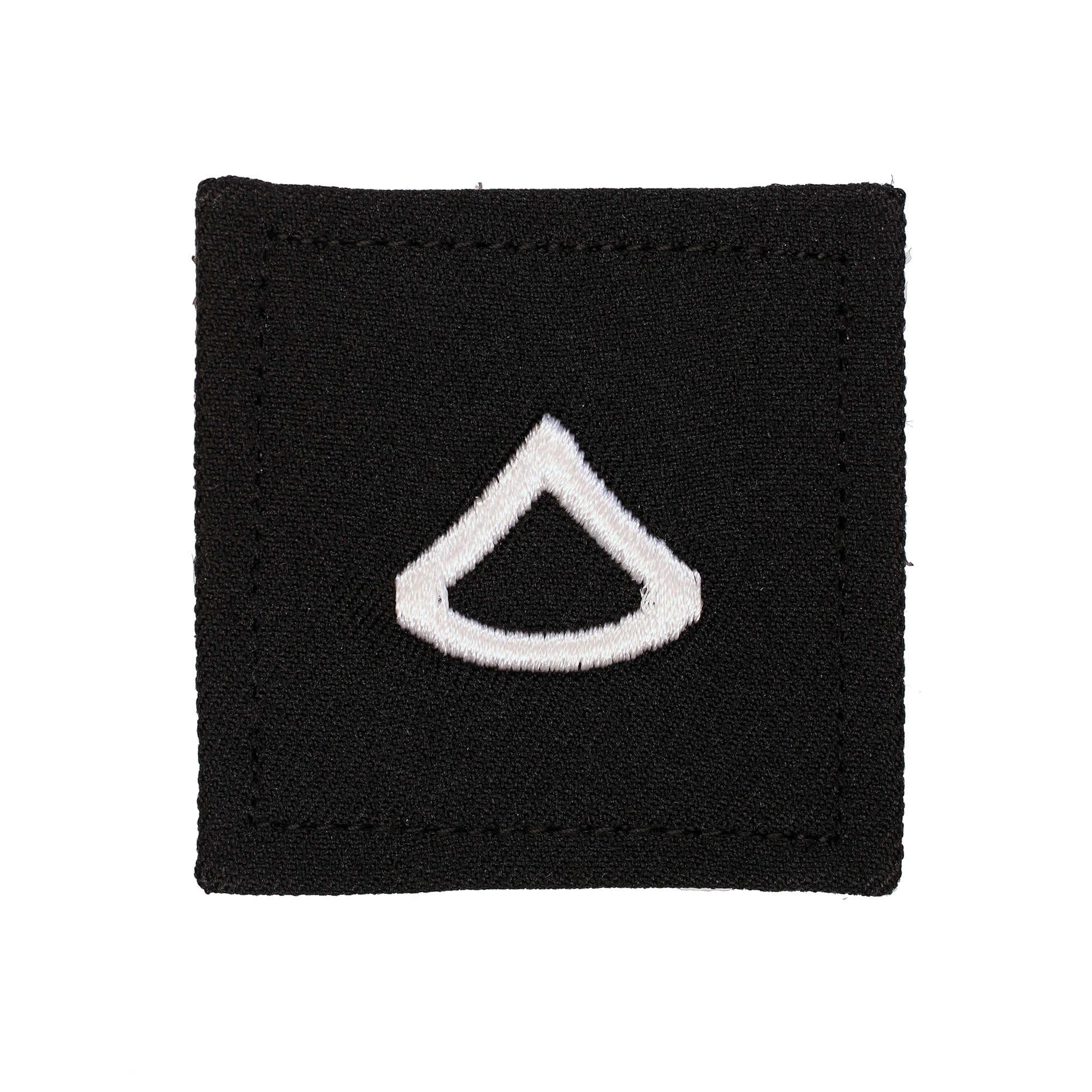 PRIVATE FIRST CLASS 2X2 BLACK WITH HOOK FASTNER - Insignia Depot