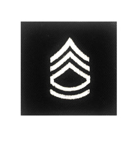 (E7) Sergeant First Class 2x2 Black W/O Hook Fastener - Insignia Depot