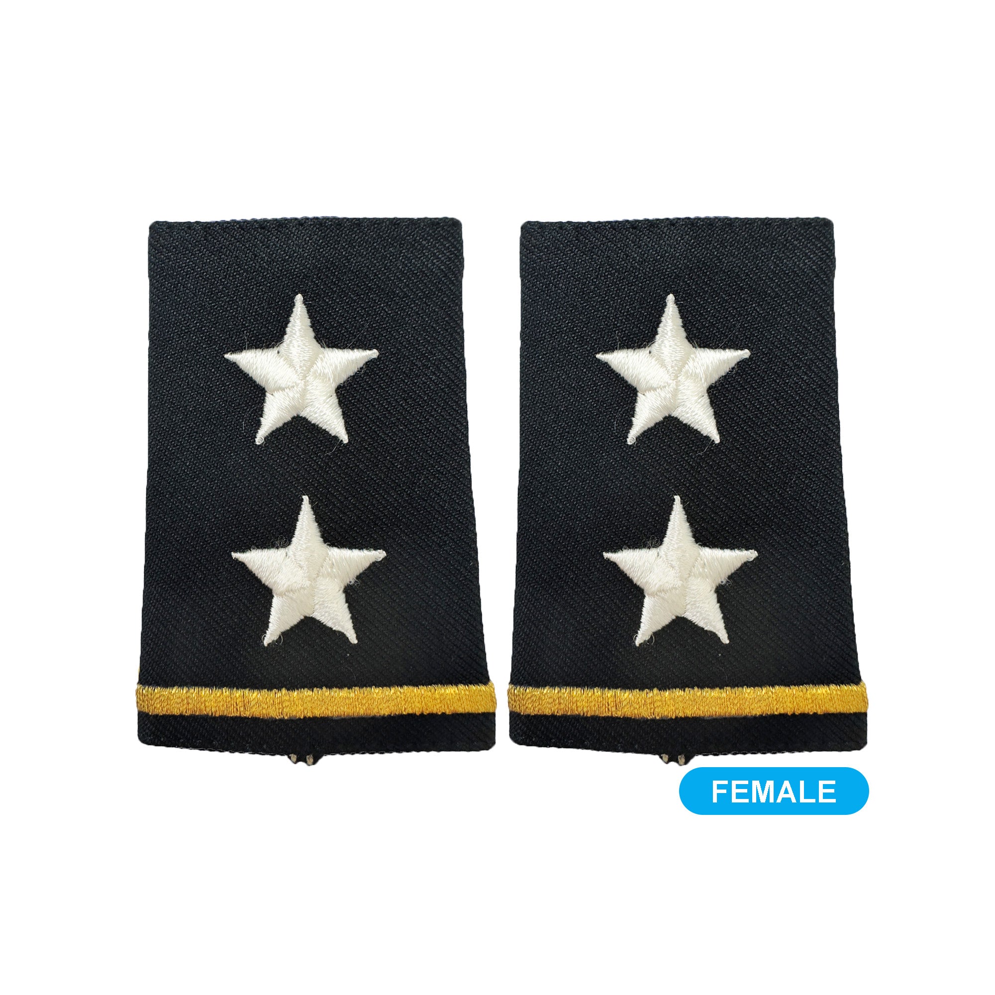 U.S. Army O8 Major General Shoulder Marks - Female (Small) - Insignia Depot