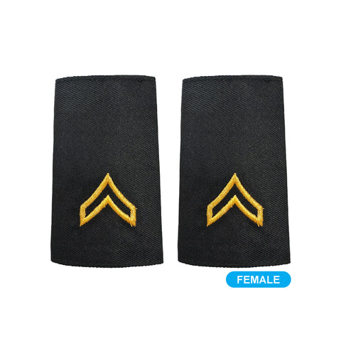 E4 Corporal Shoulder Marks - Small-Female - Insignia Depot