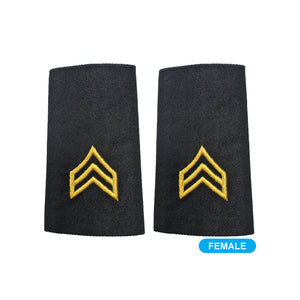 E5 Sergeant Shoulder Marks - Small-Female - Insignia Depot