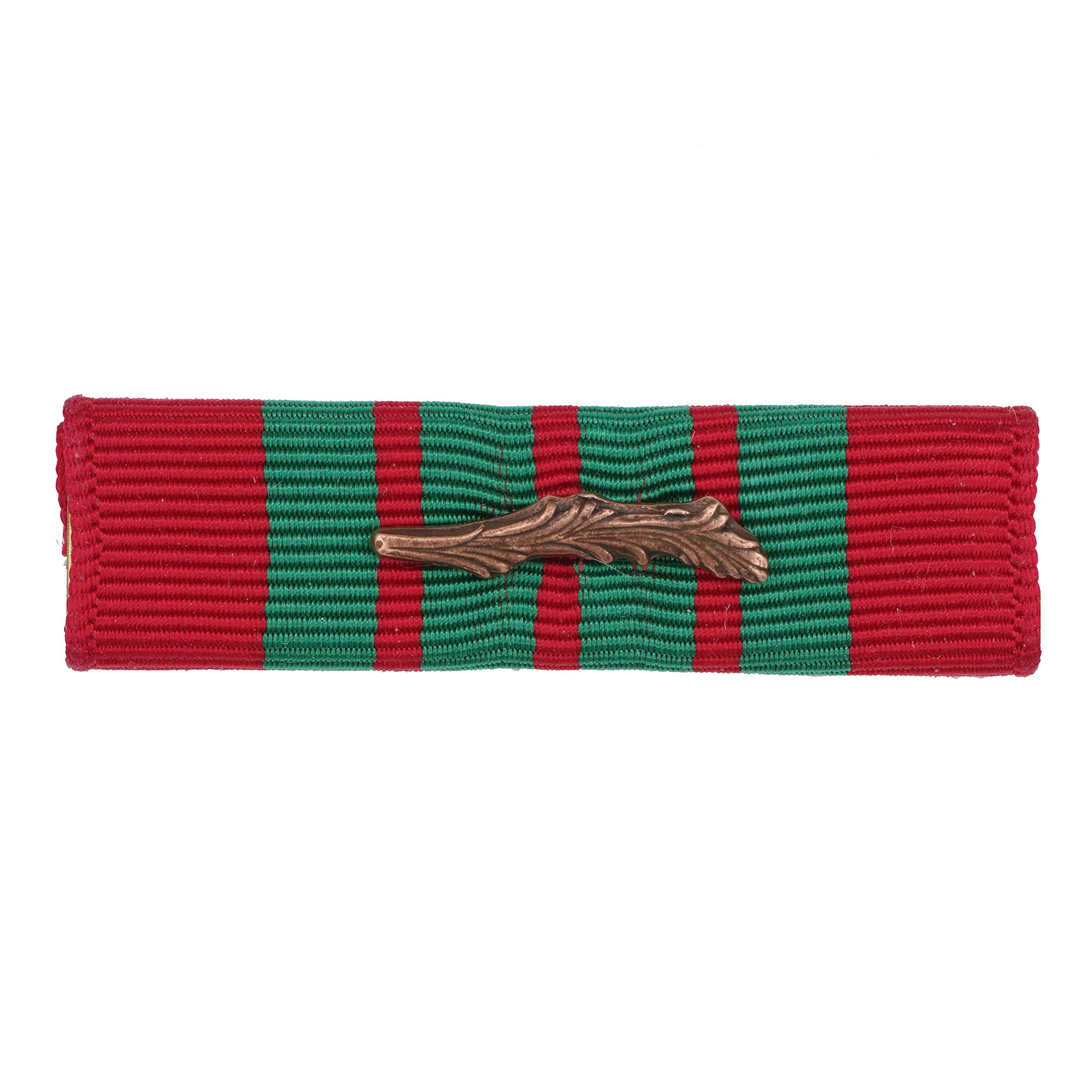 WWII French Croix De Guerre With Palm (Red With 4 Green Stripes)