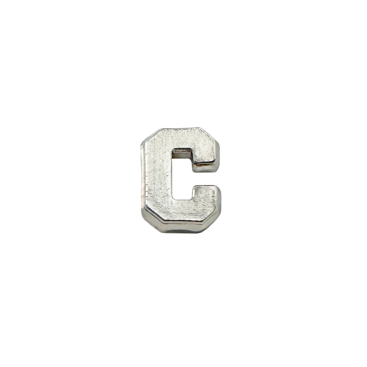 Letter C 1/4 in Silver Ribbon Device