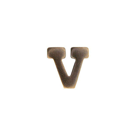 Letter V 1/4 in Bronze Ribbon Device - Insignia Depot