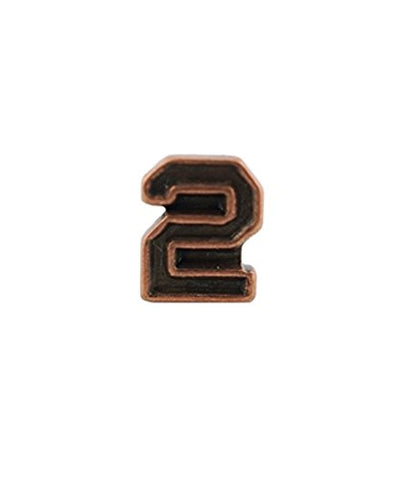 Numeral 2 3/16 in. Bronze Ribbon Device (No Legs) - Insignia Depot