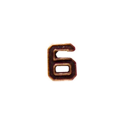 Numeral 6 3/16 in. Bronze Ribbon Device - Insignia Depot