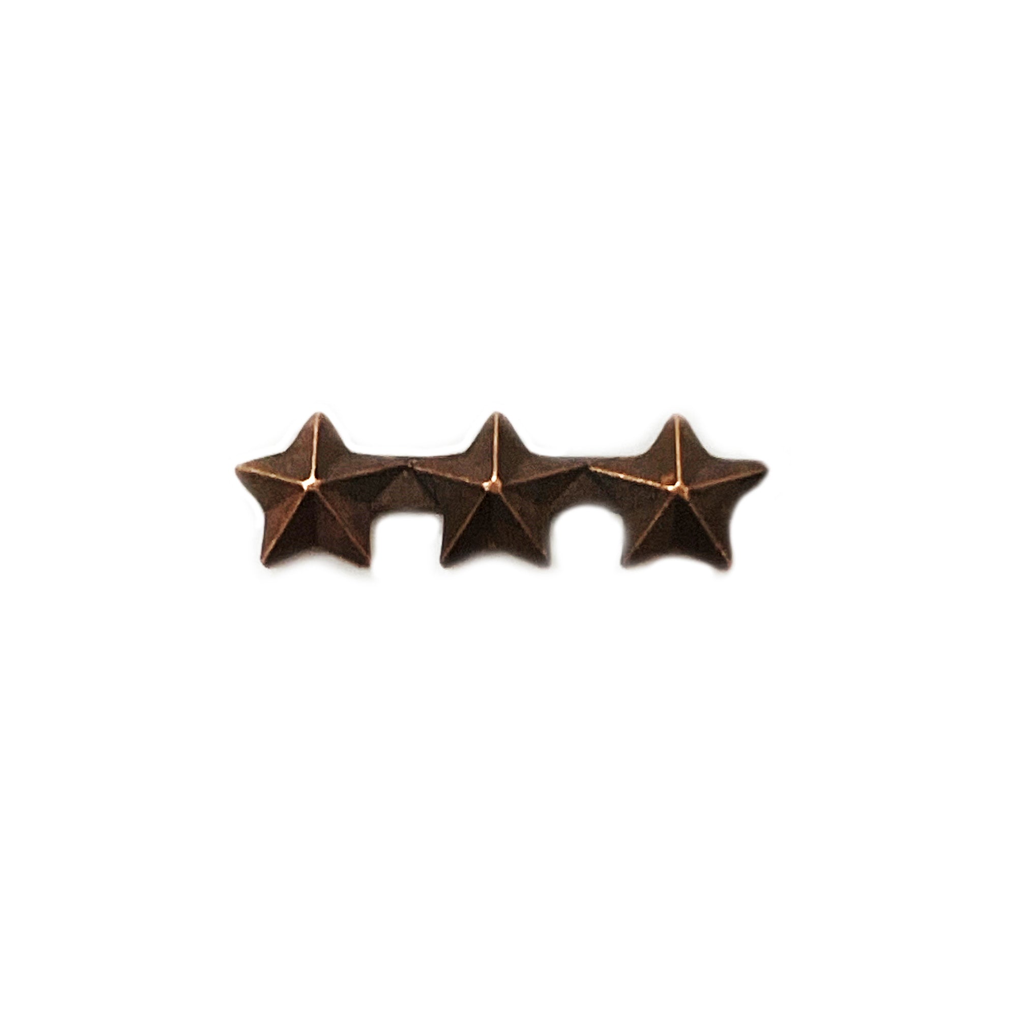 Star 3/16 in.  Triple Bronze Ribbon Device - Insignia Depot
