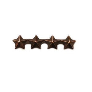 Star 3/16 in.  Quad Bronze Ribbon Device - Insignia Depot