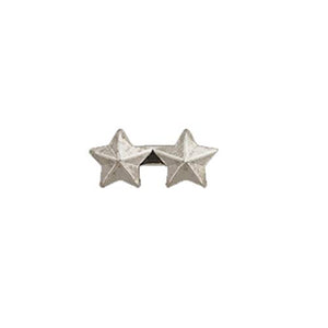Star 3/16 in.  Double Silver Ribbon Device - Insignia Depot