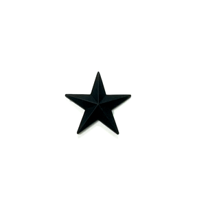 Star 3/16 in.  Single Black Ribbon Device - Insignia Depot