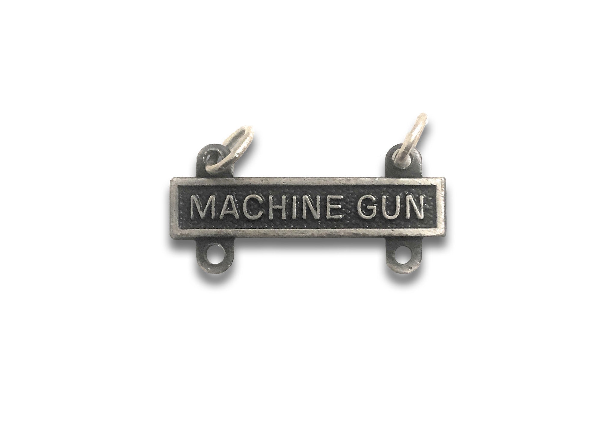 Machine Gun Qualification Bar (Silver Oxide) - Insignia Depot