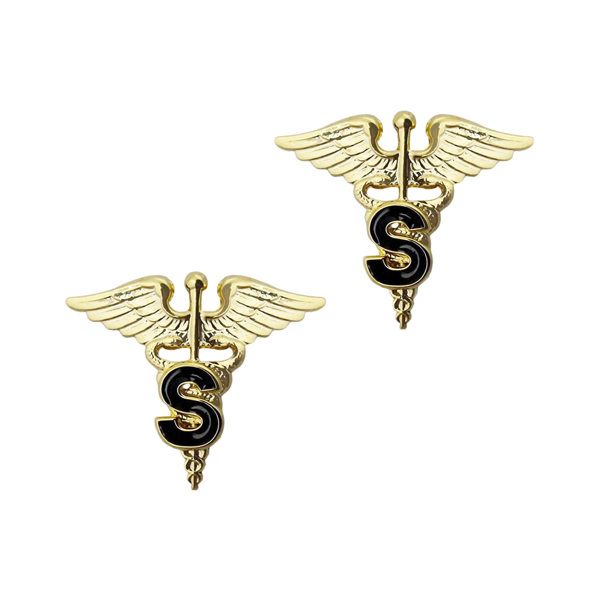 Medical Specialist "S" Officer Brite Pin-on - Insignia Depot