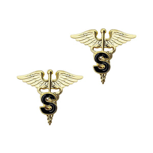 Medical Specialist "S" Officer Brite Pin-on - Insignia Depot