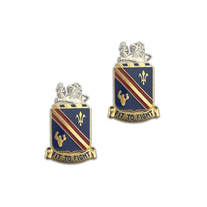 152nd Infantry "Fit To Fight" Crest (pair)