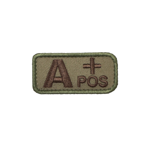 A+ Blood Type Patch OCP with Hook Fastener