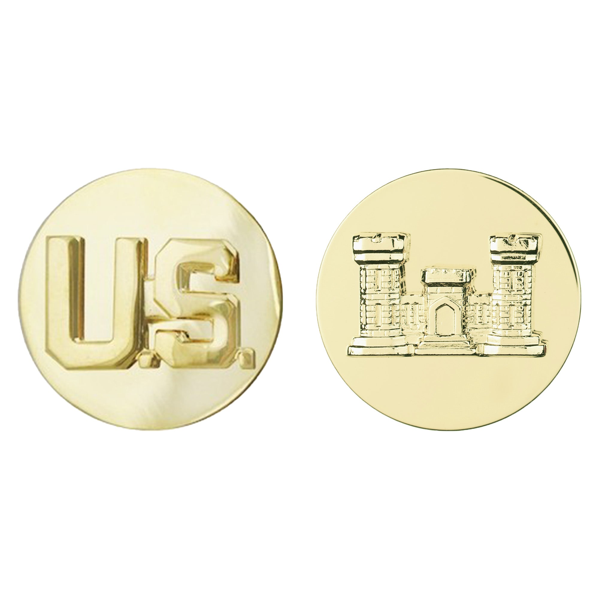 Engineer & U.S. Enlisted Brite Pin-on - Insignia Depot