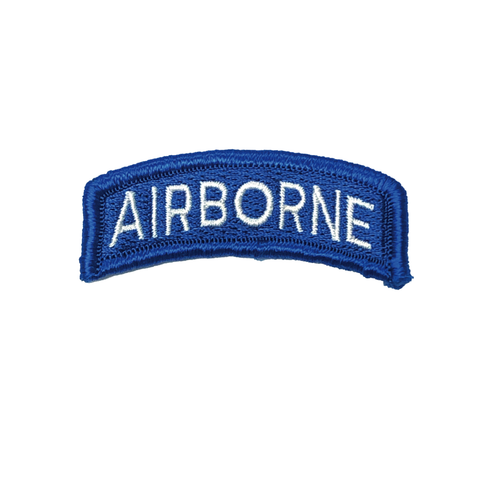 Airborne White and Blue Color Tab with Hook Fastener (each)