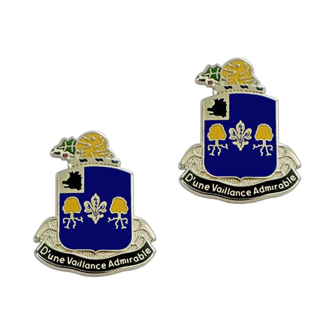 39th Infantry Regiment Crest "D'Une Vaillance Admirable" (pair)