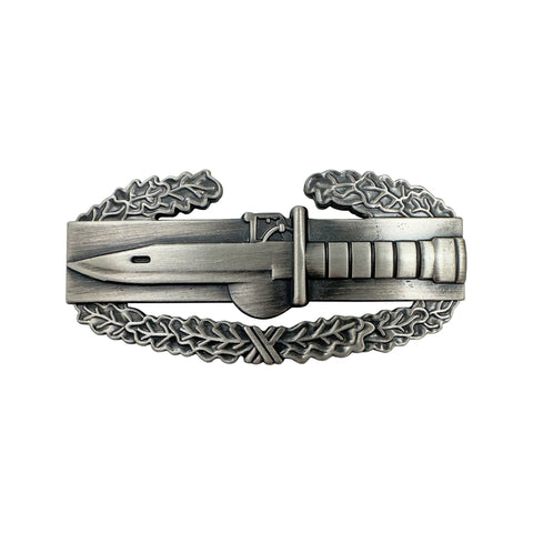 Combat Action Badge Silver-Ox Pin-On Badge - Insignia Depot