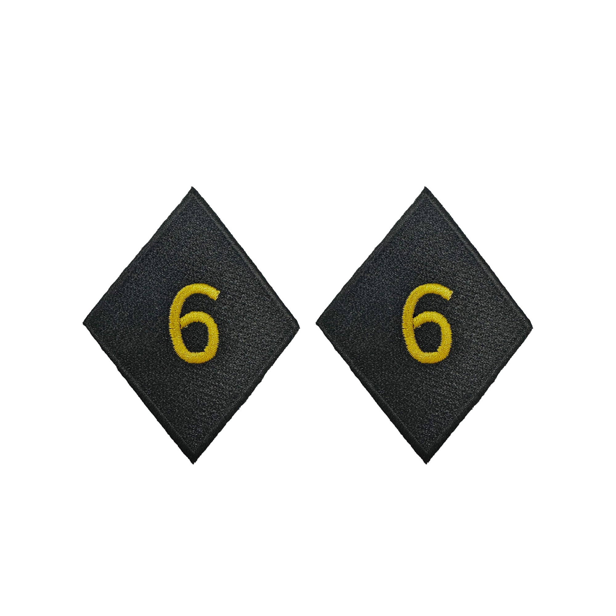 101st Aviation with #6 Helmet Black Patch (pair)