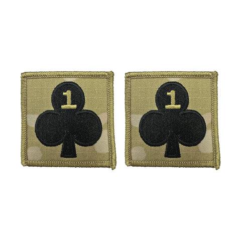 327th Infantry 1st Battalion #1 Club OCP Helmet Patch (pair)