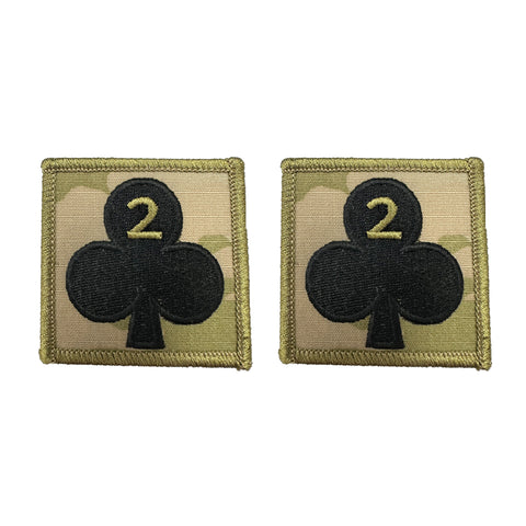 327th Infantry 2nd Battalion #2 Club OCP Helmet Patch (pair)