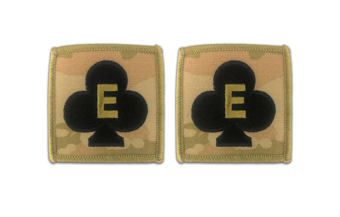 Club With Letter "E" OCP Helmet Patch (pair) - Insignia Depot