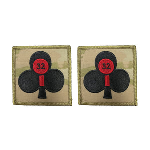 Club with Red Bar Helmet Patch (pair)