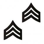 E5 Sergeant Black Metal Pin-on Rank | Insignia Depot