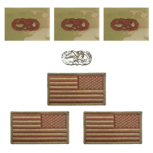 US Air Force Maintenance Basic with OCP Spice Brown Reverse Flag Bundle - Insignia Depot