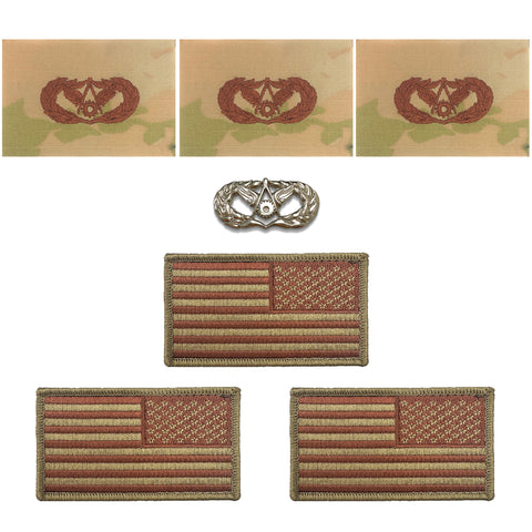U.S. Air Force Civil Engineer (Basic) Bundle with OCP Spice Brown Reverse Flag - Insignia Depot