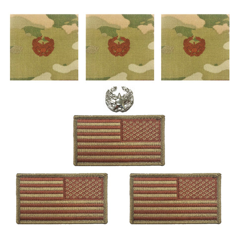 U.S. Air Force Commanders Bundle with OCP Spice Brown Reverse Flag - Insignia Depot
