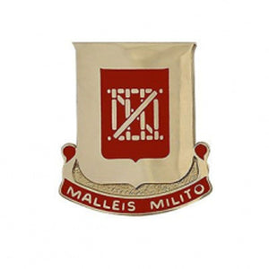 62nd Engineer Crest "Malleis Milito" (each).
