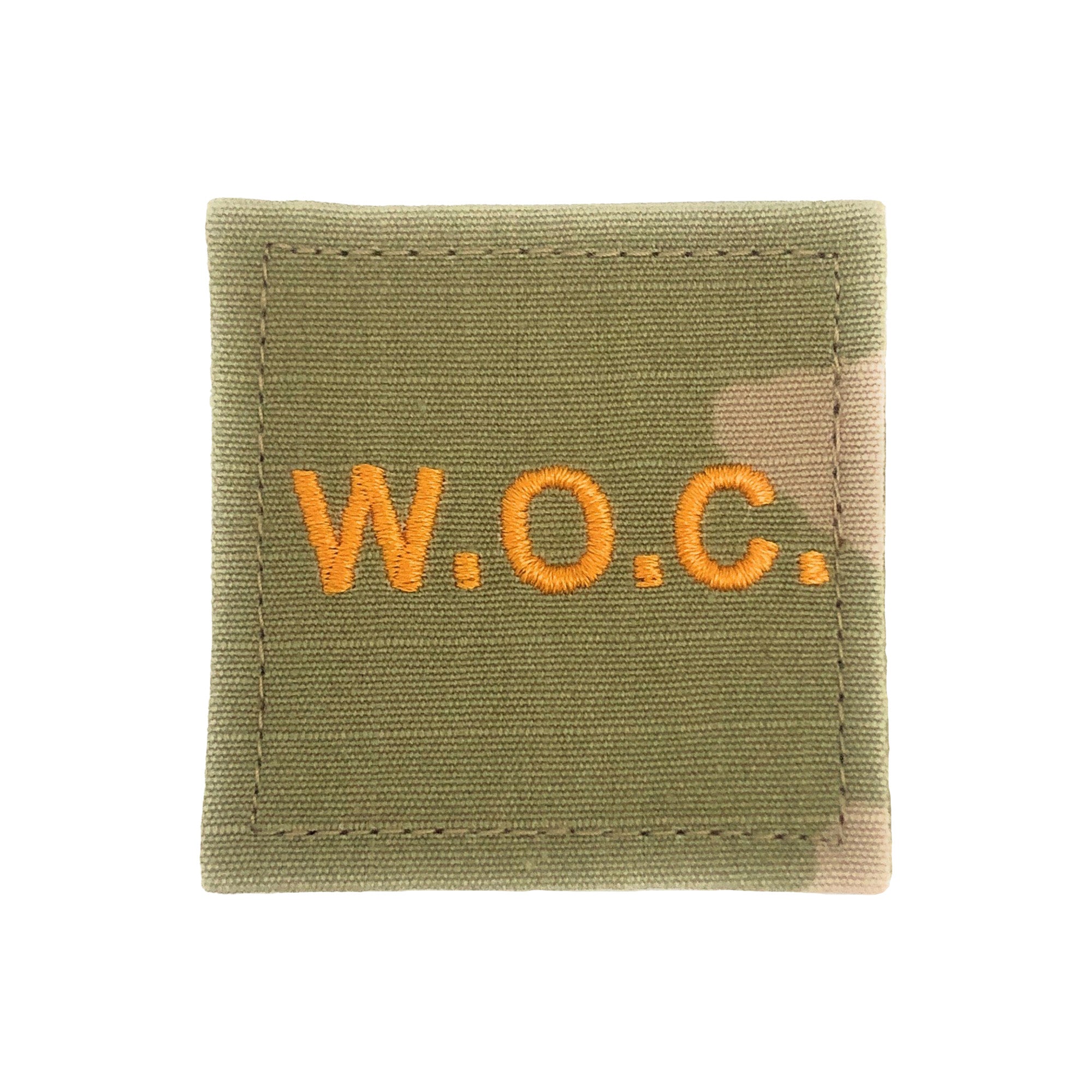 Woc Warrant Officer Candidate Gold Letters OCP Army Rank with Hook Fastener