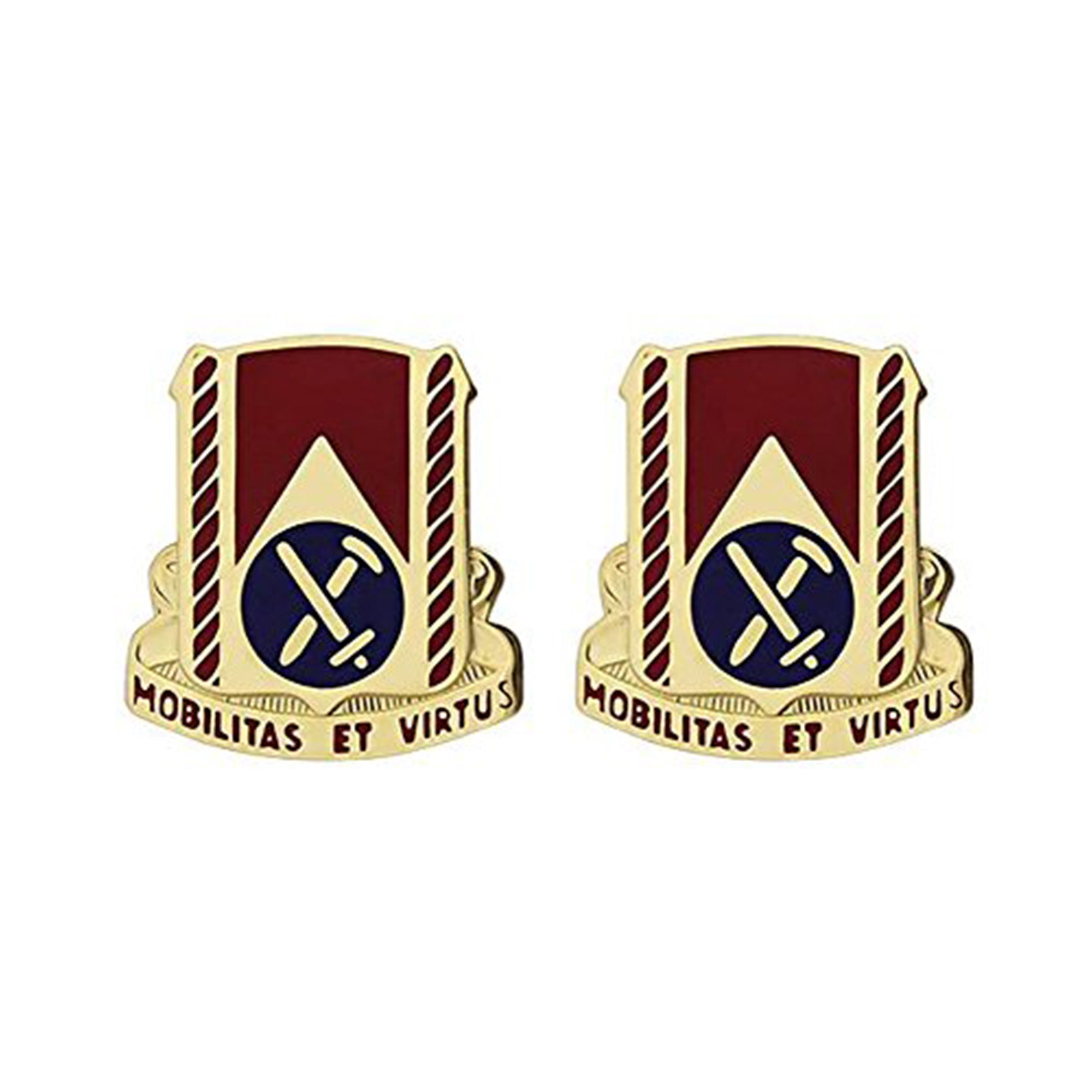 710th Brigade Support Battalion Crest "Mobilitas Et Virtus" (pair) - Insignia Depot