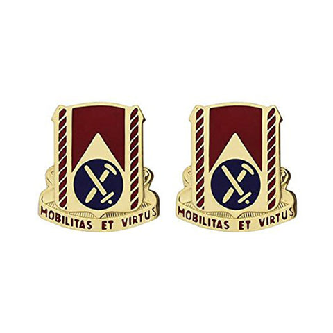710th Brigade Support Battalion Crest "Mobilitas Et Virtus" (pair) - Insignia Depot