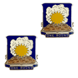 75th Cavalry Regiment Unit Crest "One Round" (pair)