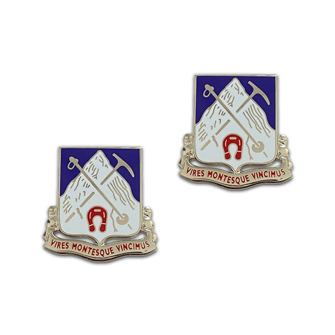 87th Infantry Unit Crest "Vires Montesque Vincimus" (pair) - Insignia Depot