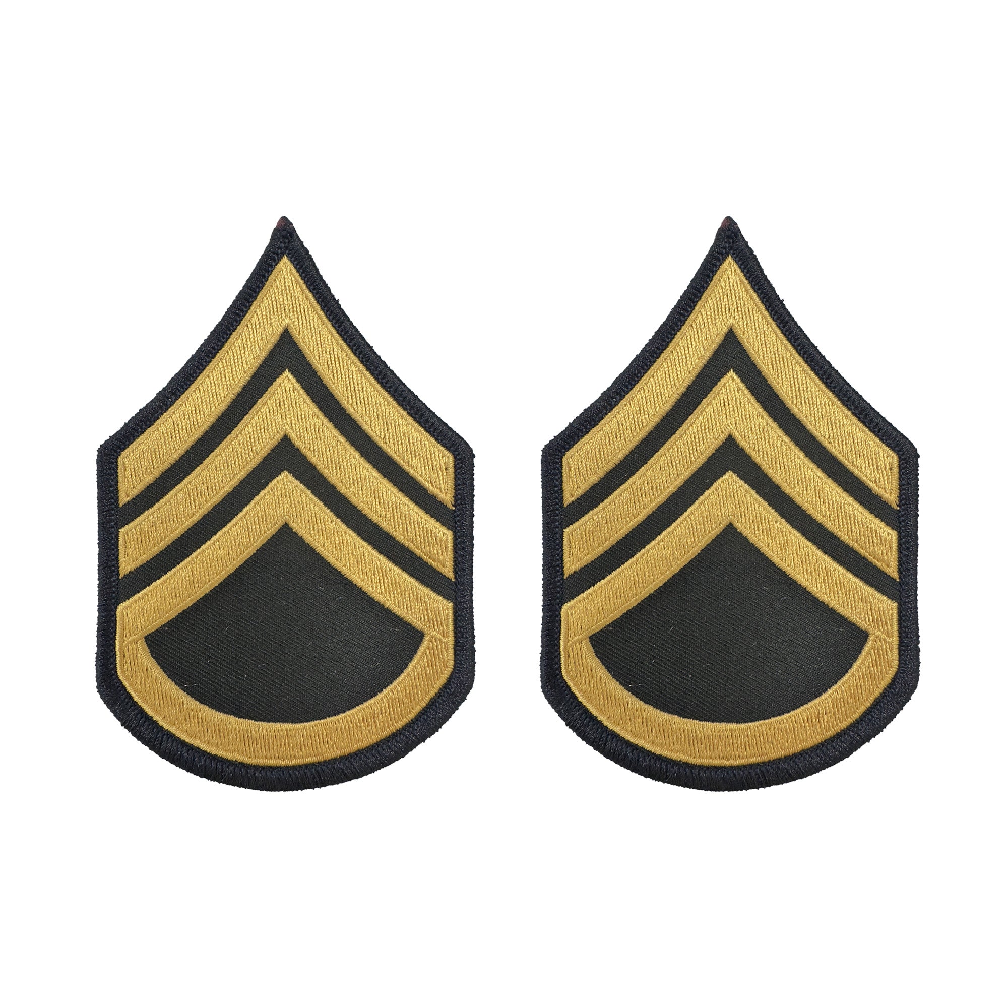 E6 Staff Sergeant Gold on Blue Sew-on - Large-Male