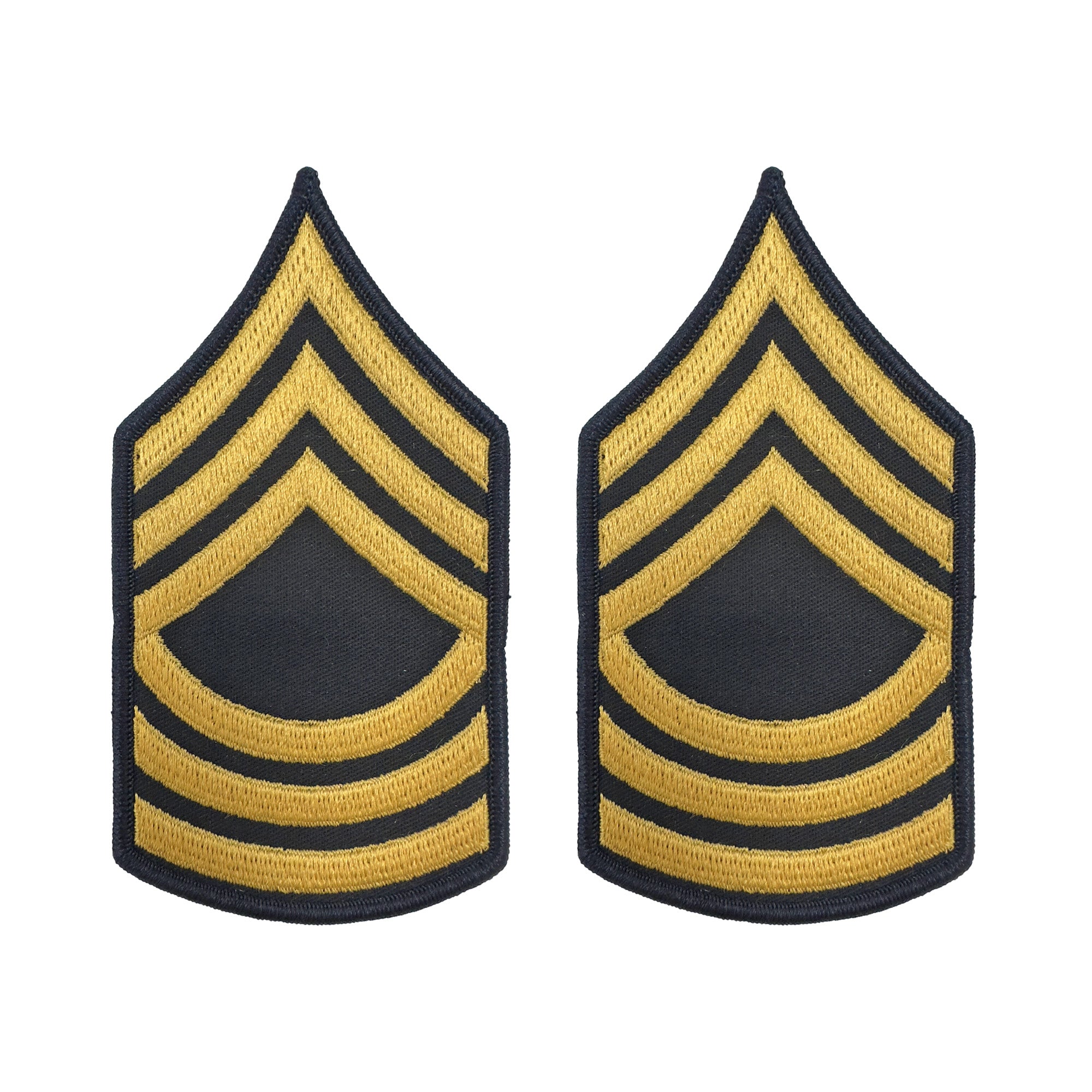 E8 Master Sergeant Gold on Blue Sew-on - Large-Male - Insignia Depot