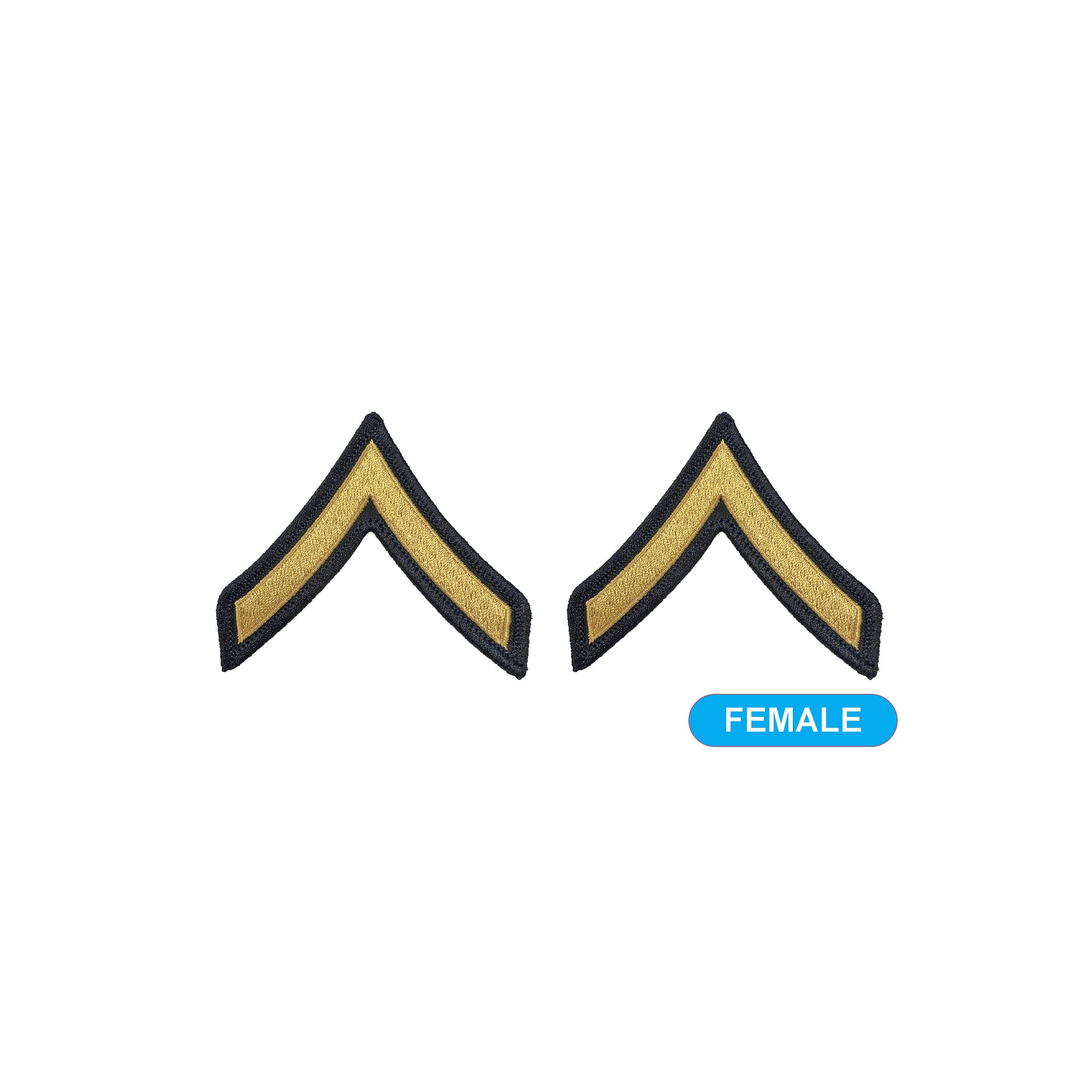army dress blue rank insignia Army Male Staff Sergeant Gold Chevron Embroidered on Blue