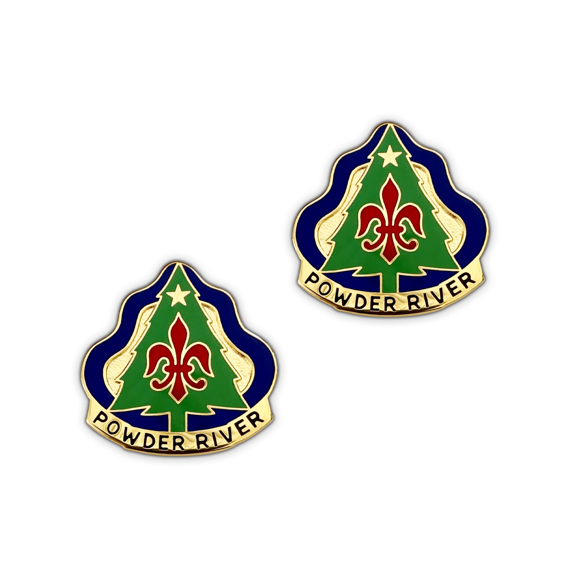 91st Training Division Unit Crest "Powder River" (pair).
